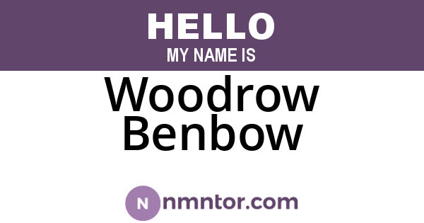 Woodrow Benbow