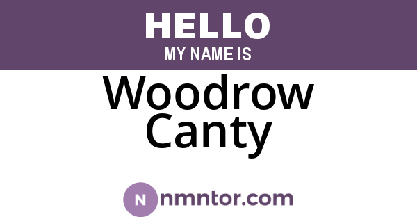 Woodrow Canty