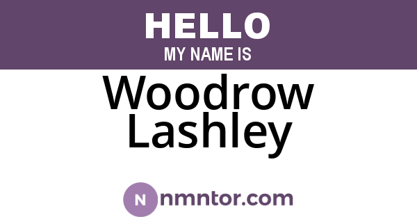 Woodrow Lashley