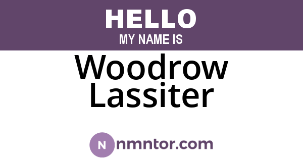 Woodrow Lassiter