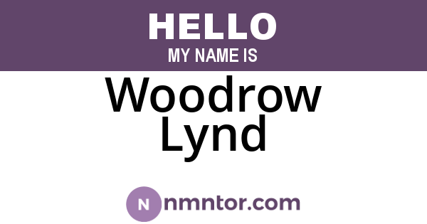 Woodrow Lynd