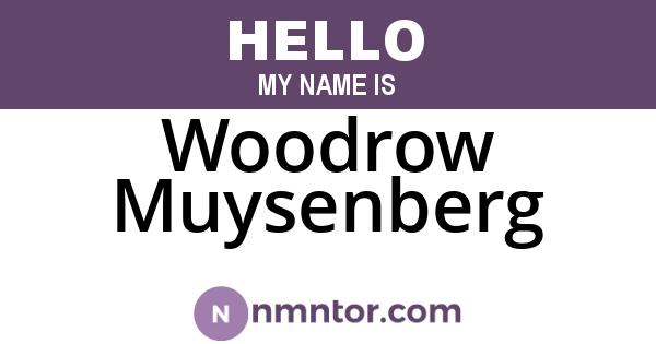 Woodrow Muysenberg