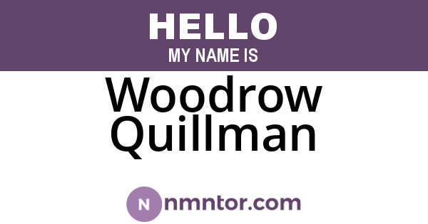 Woodrow Quillman