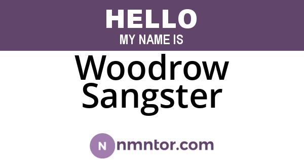 Woodrow Sangster