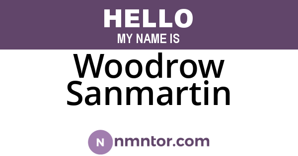 Woodrow Sanmartin