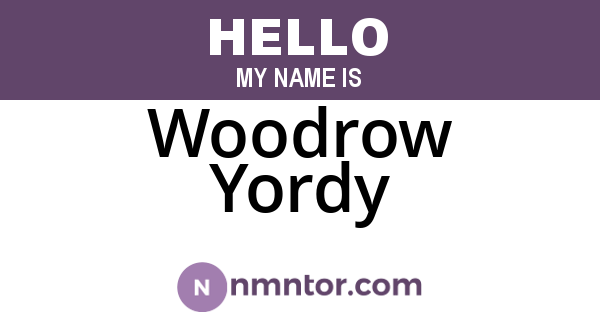 Woodrow Yordy