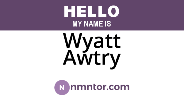 Wyatt Awtry