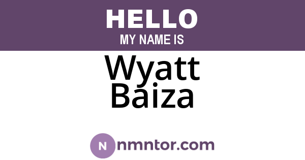 Wyatt Baiza