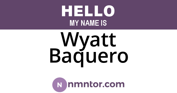 Wyatt Baquero