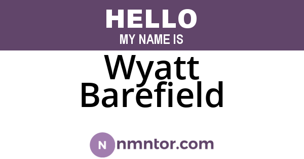 Wyatt Barefield
