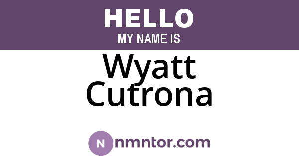 Wyatt Cutrona
