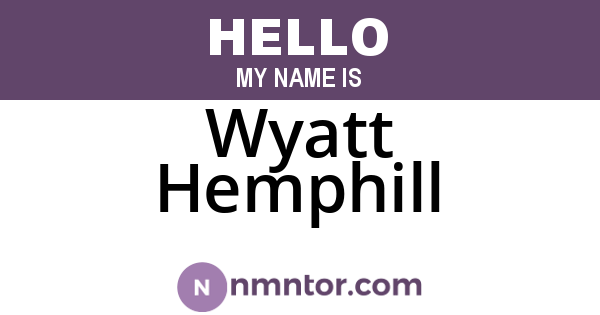Wyatt Hemphill