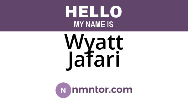 Wyatt Jafari