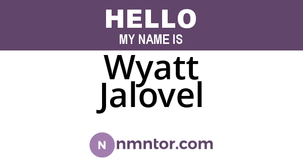 Wyatt Jalovel