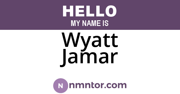 Wyatt Jamar