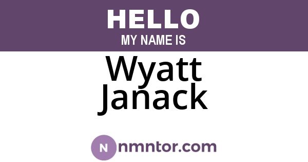 Wyatt Janack