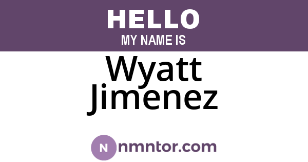 Wyatt Jimenez