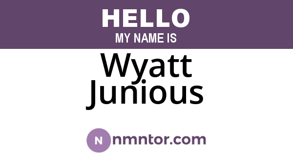 Wyatt Junious
