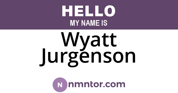 Wyatt Jurgenson