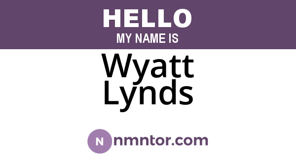 Wyatt Lynds