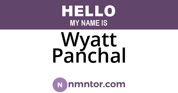 Wyatt Panchal