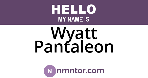 Wyatt Pantaleon