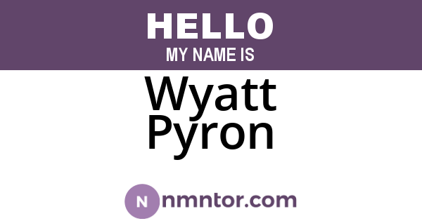 Wyatt Pyron