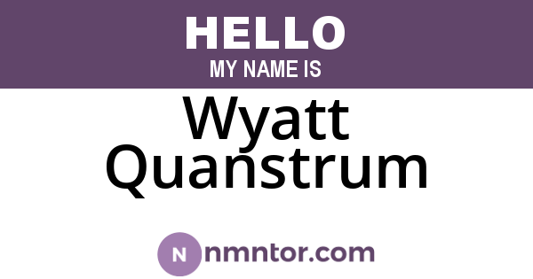 Wyatt Quanstrum