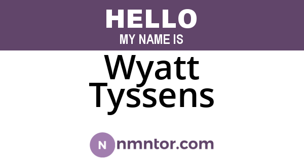 Wyatt Tyssens