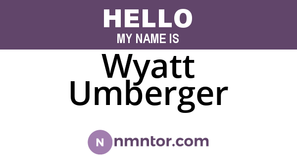 Wyatt Umberger