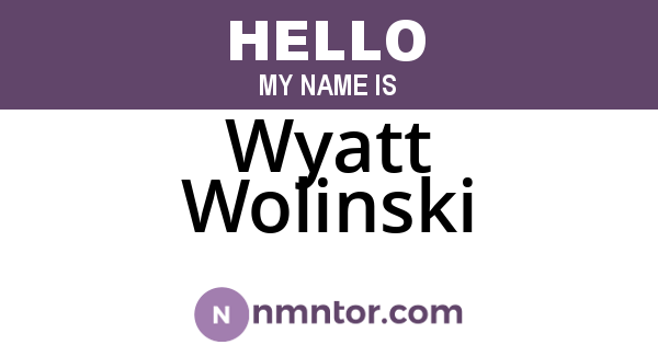 Wyatt Wolinski