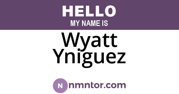 Wyatt Yniguez