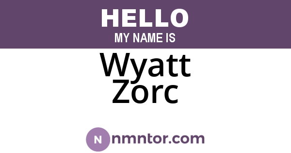 Wyatt Zorc