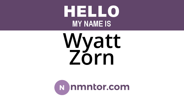 Wyatt Zorn