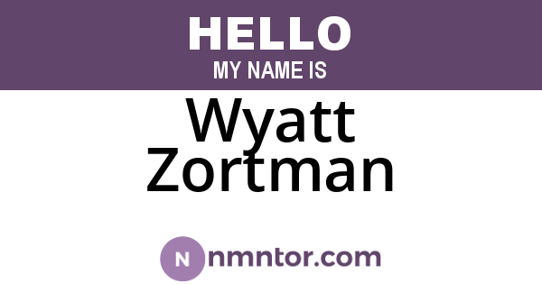 Wyatt Zortman