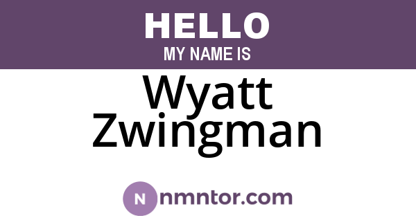 Wyatt Zwingman