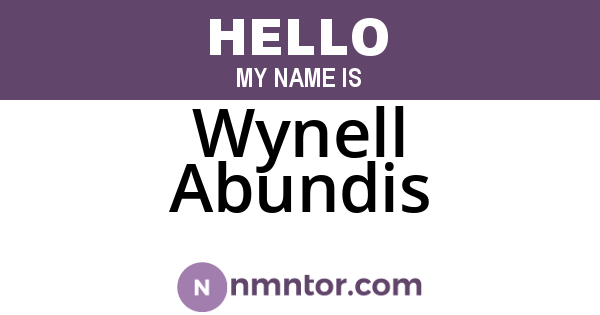 Wynell Abundis