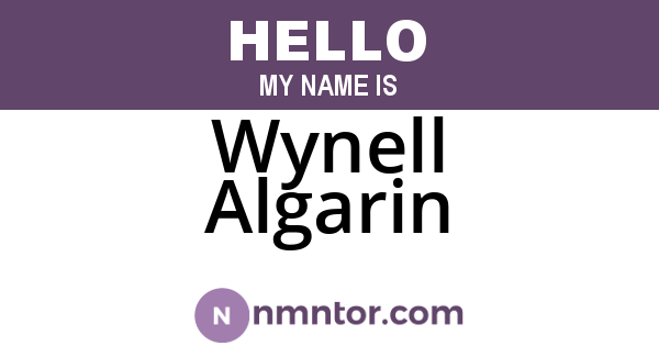 Wynell Algarin