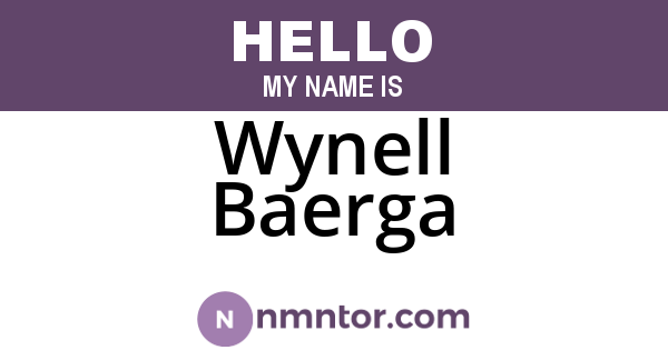 Wynell Baerga