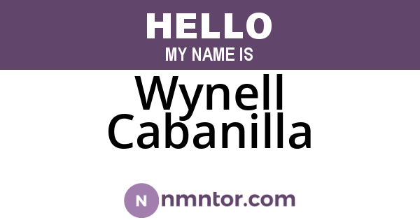 Wynell Cabanilla