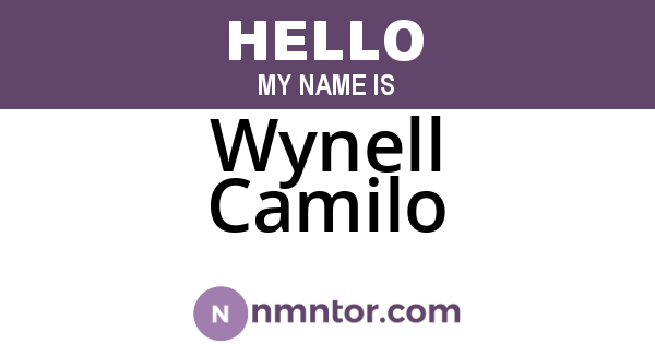 Wynell Camilo