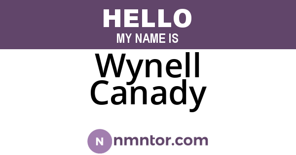 Wynell Canady
