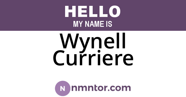 Wynell Curriere