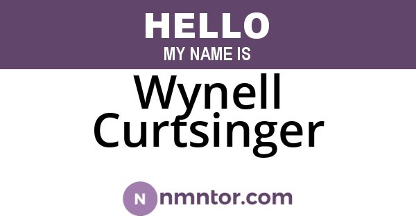 Wynell Curtsinger