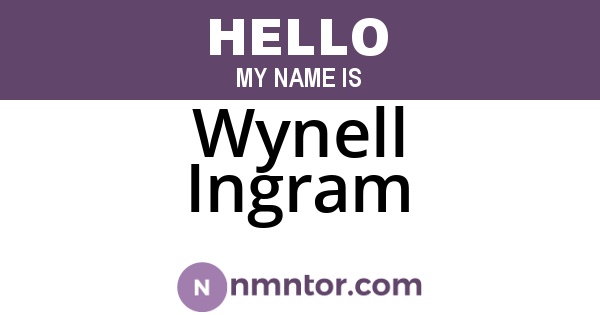 Wynell Ingram