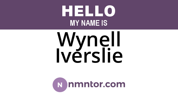 Wynell Iverslie