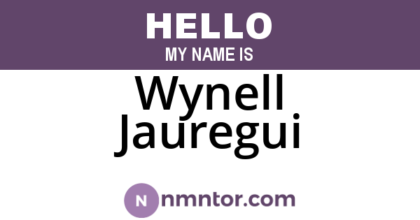 Wynell Jauregui