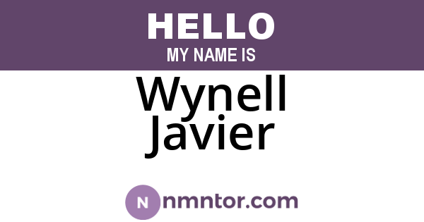 Wynell Javier