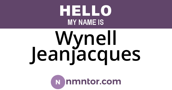 Wynell Jeanjacques