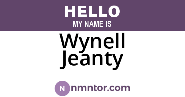 Wynell Jeanty